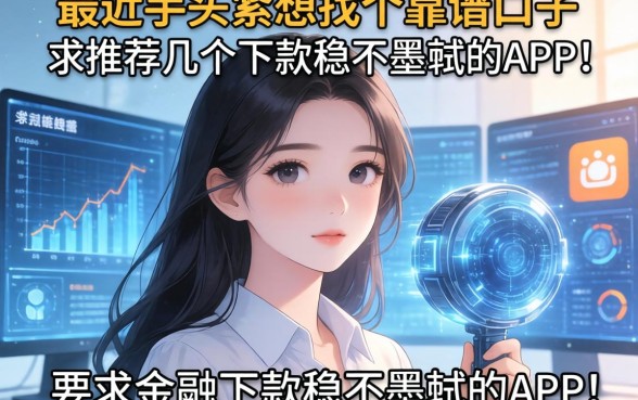 最近手头紧想找个靠谱口子，求推荐几个下款稳不墨迹的APP！