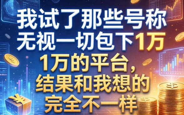我试了那些号称无视一切包下1万的平台，结果和我想的完全不一样
