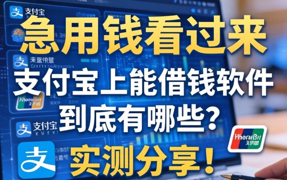 急用钱看过来，支付宝上能借钱的软件到底有哪些？实测分享！