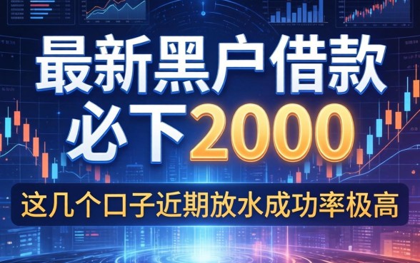 最新黑户借款必下2000，这几个口子近期放水成功率极高