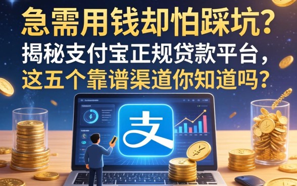 急需用钱却怕踩坑？揭秘支付宝正规贷款平台，这五个靠谱渠道你知道吗？