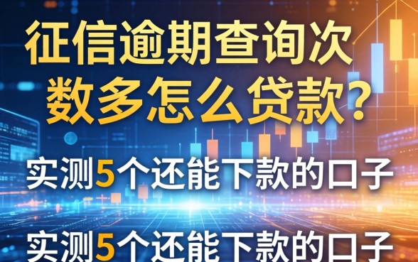 征信逾期查询次数多怎么贷款？实测5个还能下款的口子