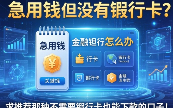 急用钱但没有银行卡怎么办？求推荐那种不需要银行卡也能下款的口子！