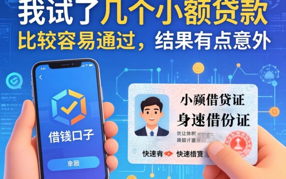 我试了几个小额贷款比较容易通过的手机和身份证快速借钱口子，结果有点意外