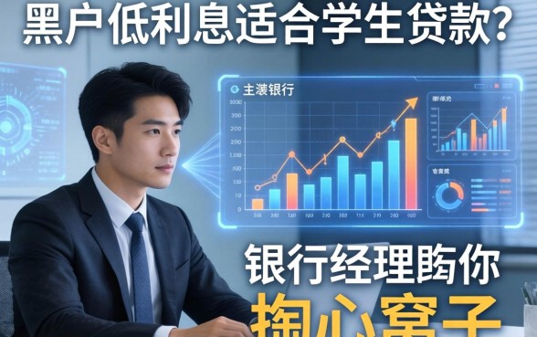 黑户低利息适合学生的贷款？银行经理跟你掏心窝子