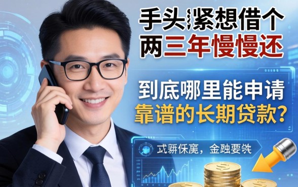 手头紧想借个两三年慢慢还，到底哪里能申请靠谱的长期贷款？