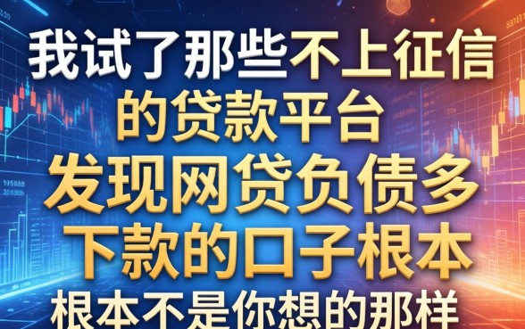 我试了那些不上征信的贷款平台，发现网贷负债多下款的口子根本不是你想的那样