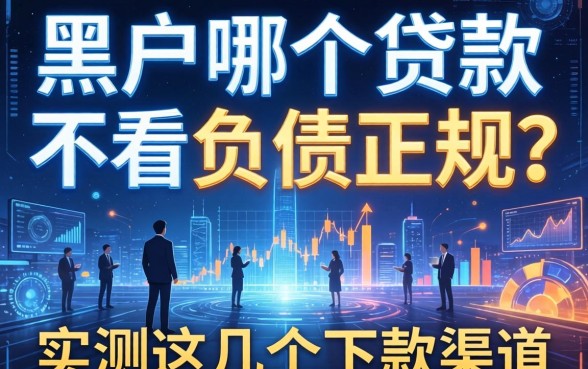 黑户哪个贷款不看负债正规？实测这几个下款渠道