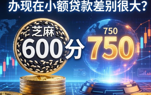 芝麻分600和750，办现在小额贷款差别有多大？
