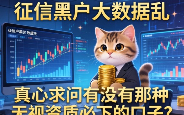 征信黑户大数据乱，真心求问有没有那种无视资质必下的口子？
