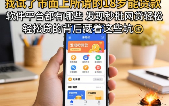 我试了市面上所谓的18岁能贷款的软件平台都有哪些，发现秒批网贷轻松贷的app背后藏着这些坑