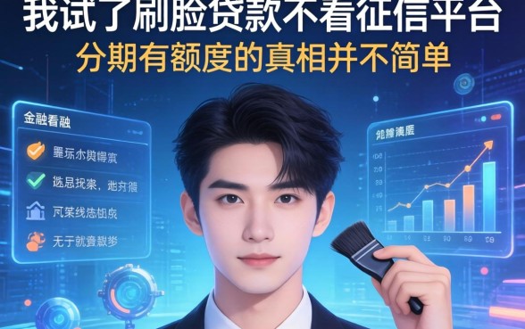 我试了刷脸贷款不看征信的平台，发现分期有额度的真相并不简单