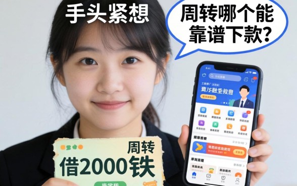 手头紧想借2000块周转，手机上哪个软件能靠谱下款？