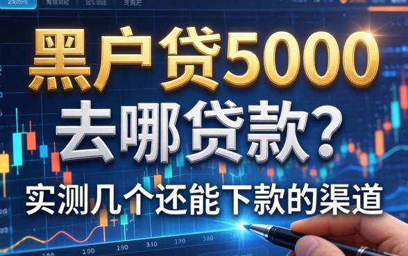 黑户贷5000去哪贷款？实测几个还能下款的渠道