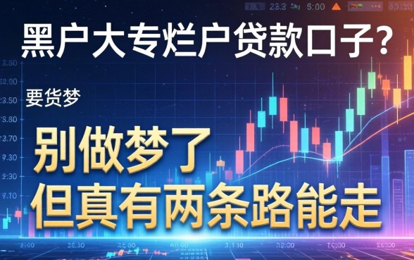 黑户大专烂户贷款口子？别做梦了，但真有两条路能走