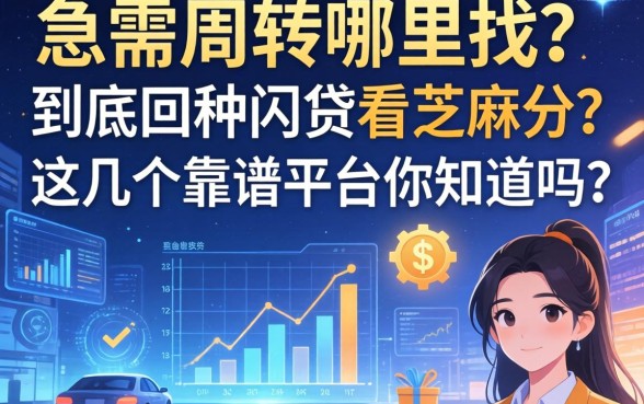 急需周转哪里找？到底哪种网贷看芝麻分？这几个靠谱平台你知道吗？