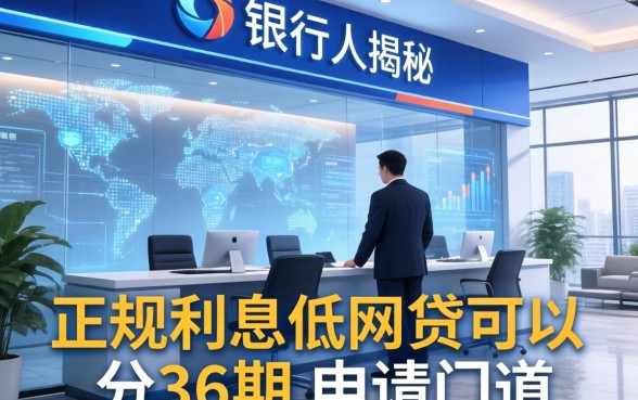 银行内部人揭秘：正规利息低网贷可以分36期的申请门道