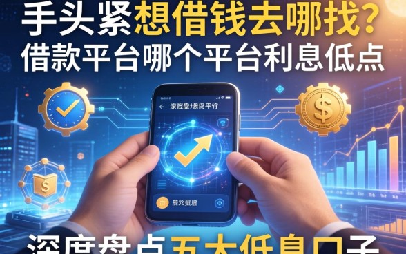 手头紧想借钱去哪找？借款平台哪个平台利息低点？深度盘点五大低息口子