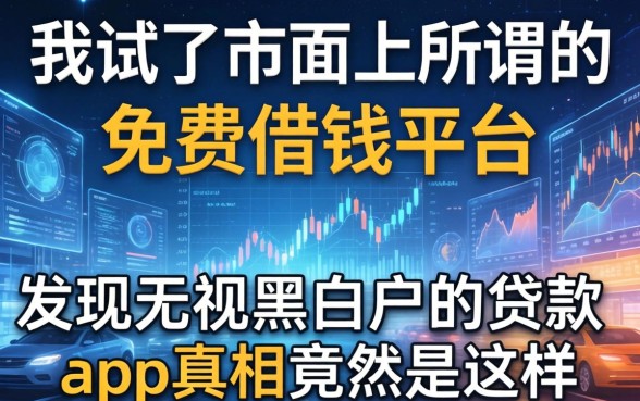 我试了市面上所谓的免费借钱平台，发现无视黑白户的贷款app真相竟然是这样