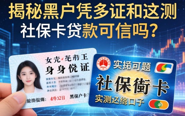 揭秘黑户凭身份证和社保卡贷款可信吗？实测这几个口子