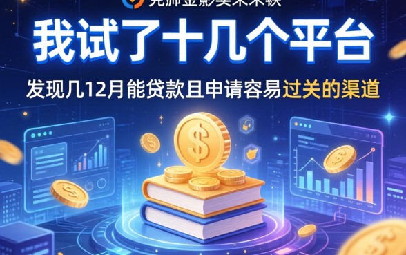 我试了十几个平台，发现这几个12月能贷款且申请容易过关的渠道