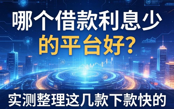 哪个借款利息少的平台好？实测整理这几款下款快的