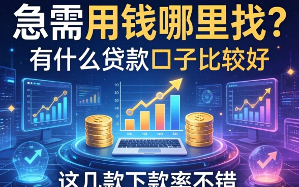 急需用钱哪里找？有什么贷款口子比较好这几款下款率不错