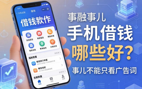 手机借钱软件哪些好？这事儿不能只看广告词