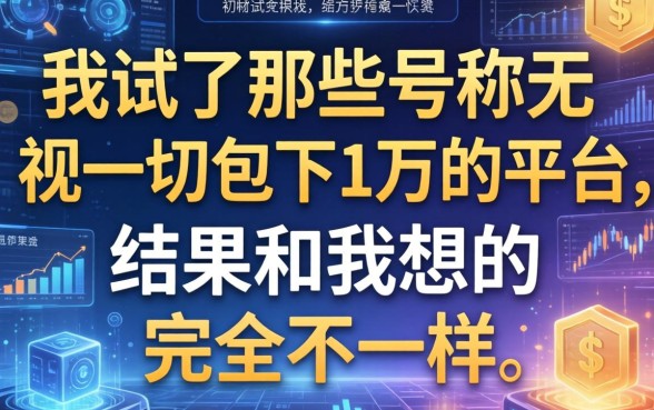 我试了那些号称无视一切包下1万的平台，结果和我想的完全不一样