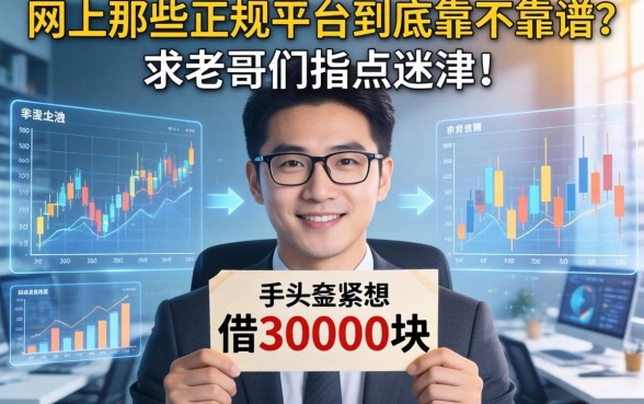 手头紧想借30000块，网上那些正规平台到底靠不靠谱？求老哥们指点迷津！