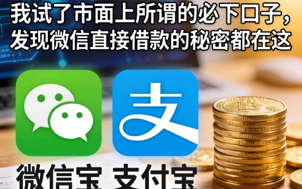 我试了市面上所谓的必下口子，发现微信支付宝直接借款的秘密都在这