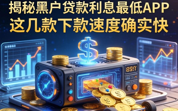 揭秘黑户贷款利息最低app，这几款下款速度确实快