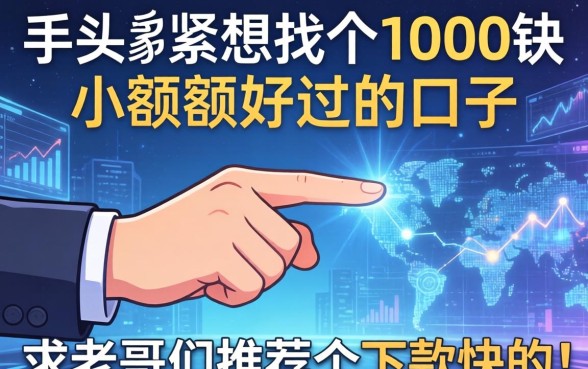 手头紧想找个1000块小额度好过的口子，求老哥们推荐个下款快的！