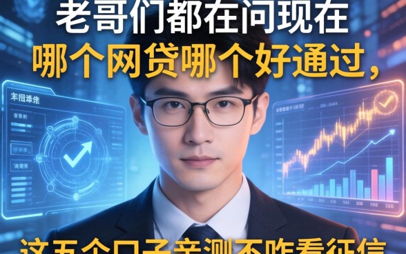 老哥们都在问现在哪个网贷哪个好通过，这五个口子亲测不咋看征信