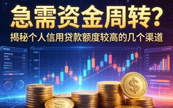 急需资金周转？揭秘个人信用贷款额度较高的几个渠道