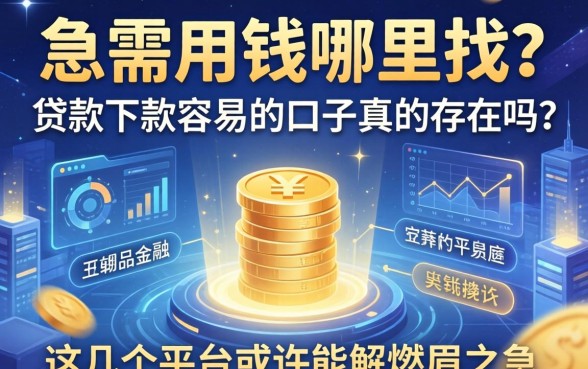 急需用钱哪里找？贷款下款容易的口子真的存在吗？这几个平台或许能解燃眉之急