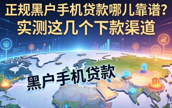 正规黑户手机贷款哪儿靠谱？实测这几个下款渠道