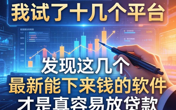 我试了十几个平台，发现这几个最新能下来钱的软件才是真容易放贷款