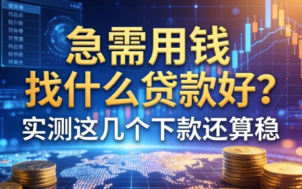 急需用钱找什么贷款好？实测这几个下款还算稳