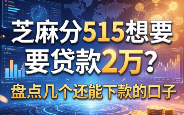 芝麻分515想要贷款2万？盘点几个还能下款的口子