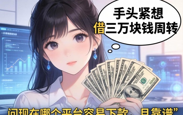 手头紧想借三万块钱周转，请问现在哪个平台容易下款且靠谱？