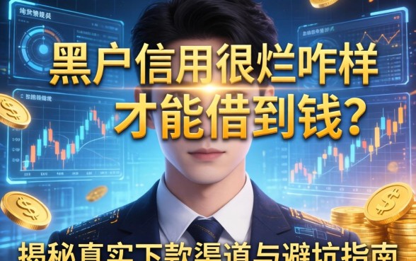 黑户信用很烂咋样才能借到钱？揭秘真实下款渠道与避坑指南