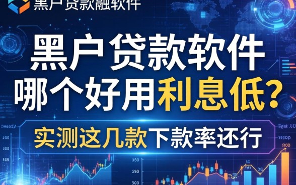 黑户贷款软件哪个好用利息低？实测这几款下款率还行