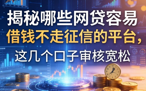 揭秘哪些网贷容易借钱不走征信的平台，这几个口子审核宽松