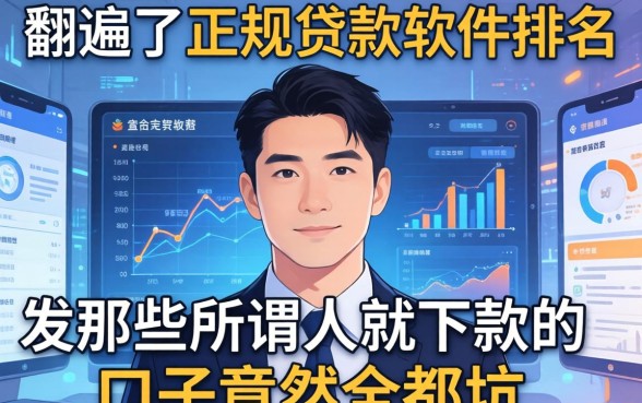 我翻遍了正规贷款软件排名，发现那些所谓人就下款的口子竟然全是坑