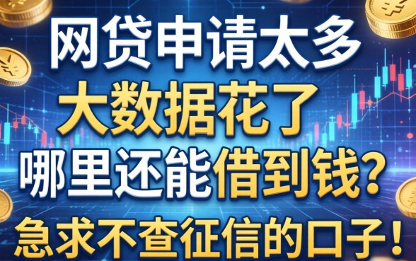 网贷申请太多大数据花了，哪里还能借到钱？急求不查征信的口子！
