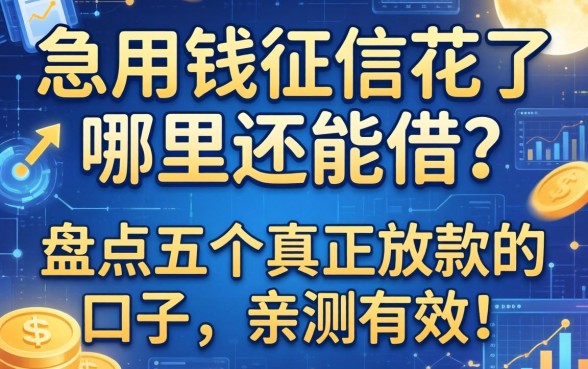 急用钱征信花了哪里还能借？盘点五个真正放款的口子，亲测有效！