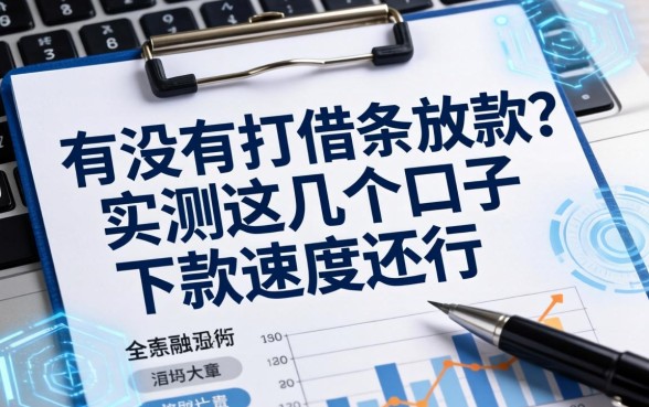有没有打借条放款的？实测这几个口子下款速度还行