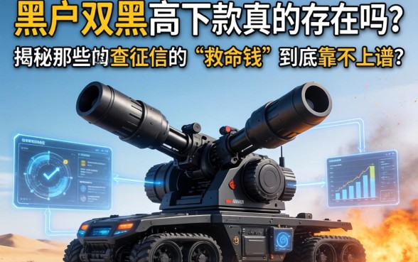 黑户2026双黑高炮下款真的存在吗？揭秘那些不查征信的“救命钱”到底靠不靠谱？