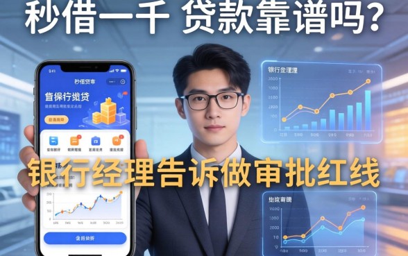 秒借一千的贷款软件靠谱吗？银行经理告诉你审批红线